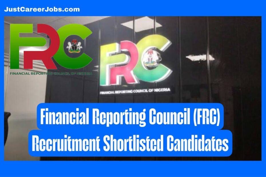 Financial Reporting Council (FRC) Recruitment Shortlisted Candidates